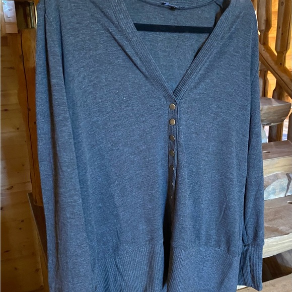 Traleubie charcoal button cardigan, size XL - Picture 12 of 12